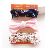 3pcs/set Baby Headband Girls Hair Accessories Cotton Rabbit Ear Turban Bow Elastic Hairband Baby Princess Christmas Day Gifts - ENSEIGNE DENIS