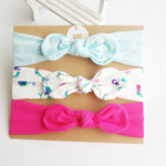 3pcs/set Baby Headband Girls Hair Accessories Cotton Rabbit Ear Turban Bow Elastic Hairband Baby Princess Christmas Day Gifts - ENSEIGNE DENIS