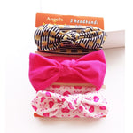 3pcs/set Baby Headband Girls Hair Accessories Cotton Rabbit Ear Turban Bow Elastic Hairband Baby Princess Christmas Day Gifts - ENSEIGNE DENIS