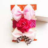 3pcs/set Baby Headband Girls Hair Accessories Cotton Rabbit Ear Turban Bow Elastic Hairband Baby Princess Christmas Day Gifts - ENSEIGNE DENIS