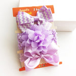 3pcs/set Baby Headband Girls Hair Accessories Cotton Rabbit Ear Turban Bow Elastic Hairband Baby Princess Christmas Day Gifts - ENSEIGNE DENIS
