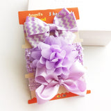 3pcs/set Baby Headband Girls Hair Accessories Cotton Rabbit Ear Turban Bow Elastic Hairband Baby Princess Christmas Day Gifts - ENSEIGNE DENIS