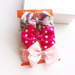 3pcs/set Baby Headband Girls Hair Accessories Cotton Rabbit Ear Turban Bow Elastic Hairband Baby Princess Christmas Day Gifts - ENSEIGNE DENIS