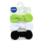 3pcs/set Baby Headband Girls Hair Accessories Cotton Rabbit Ear Turban Bow Elastic Hairband Baby Princess Christmas Day Gifts - ENSEIGNE DENIS