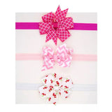 3pcs/set Baby Headband Girls Hair Accessories Cotton Rabbit Ear Turban Bow Elastic Hairband Baby Princess Christmas Day Gifts - ENSEIGNE DENIS