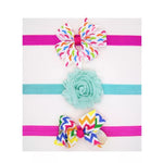 3pcs/set Baby Headband Girls Hair Accessories Cotton Rabbit Ear Turban Bow Elastic Hairband Baby Princess Christmas Day Gifts - ENSEIGNE DENIS