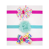 3pcs/set Baby Headband Girls Hair Accessories Cotton Rabbit Ear Turban Bow Elastic Hairband Baby Princess Christmas Day Gifts - ENSEIGNE DENIS