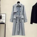 UK Brand new Fashion 2020 Fall /Autumn Casual Double breasted Simple Classic Long Trench coat with belt Chic Female windbreaker - ENSEIGNE DENIS