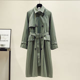 UK Brand new Fashion 2020 Fall /Autumn Casual Double breasted Simple Classic Long Trench coat with belt Chic Female windbreaker - ENSEIGNE DENIS