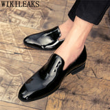 Party Shoes For Men Coiffeur Wedding Shoes Men Elegant Italian Brand Patent Leather Dress Shoes Men Formal Sepatu Slip On Pria - ENSEIGNE DENIS