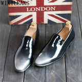 Party Shoes For Men Coiffeur Wedding Shoes Men Elegant Italian Brand Patent Leather Dress Shoes Men Formal Sepatu Slip On Pria - ENSEIGNE DENIS