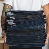 MADEN Men’s Big & Tall Regular Fit Straight Leg Raw Selvedge Denim Jeans Dark Blue - ENSEIGNE DENIS