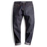 Maden Mens 14.5oz Classic Slim Straight Fit Raw Jeans Indigo Selvedge Denim Jeans - ENSEIGNE DENIS