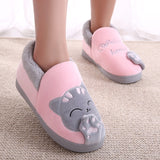 Winter Kids Slippers Toddler Girls Animal Cat Flip Flop Plush Parent Slides Baby Boys Indoor Shoes Warm House Children Slippers - ENSEIGNE DENIS