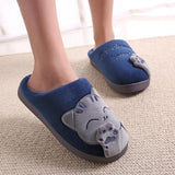 Winter Kids Slippers Toddler Girls Animal Cat Flip Flop Plush Parent Slides Baby Boys Indoor Shoes Warm House Children Slippers - ENSEIGNE DENIS