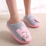 Winter Kids Slippers Toddler Girls Animal Cat Flip Flop Plush Parent Slides Baby Boys Indoor Shoes Warm House Children Slippers - ENSEIGNE DENIS