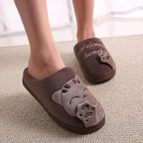 Winter Kids Slippers Toddler Girls Animal Cat Flip Flop Plush Parent Slides Baby Boys Indoor Shoes Warm House Children Slippers - ENSEIGNE DENIS