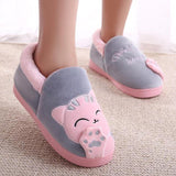 Winter Kids Slippers Toddler Girls Animal Cat Flip Flop Plush Parent Slides Baby Boys Indoor Shoes Warm House Children Slippers - ENSEIGNE DENIS
