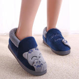 Winter Kids Slippers Toddler Girls Animal Cat Flip Flop Plush Parent Slides Baby Boys Indoor Shoes Warm House Children Slippers - ENSEIGNE DENIS