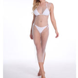 Sexy Swimwear Crystal Shiny Cover Up Women Summer Fishnet Hollow Bikini Cover Up Tops Swimwear Bathing Suit White Black - ENSEIGNE DENIS