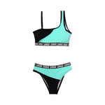 Andzhelika 2020 New Children Swimsuit One shoulder Bikini Patchwork Girls Sports Swimsuit Child Bikini Swimwear Kid Bathing Suit - ENSEIGNE DENIS