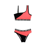 Andzhelika 2020 New Children Swimsuit One shoulder Bikini Patchwork Girls Sports Swimsuit Child Bikini Swimwear Kid Bathing Suit - ENSEIGNE DENIS