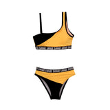Andzhelika 2020 New Children Swimsuit One shoulder Bikini Patchwork Girls Sports Swimsuit Child Bikini Swimwear Kid Bathing Suit - ENSEIGNE DENIS