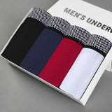 4pcs Male Panties Cotton Men's Underwear Boxers Breathable Man Boxer Solid Underpants Comfortable Brand Shorts men underwear 365