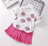 baby girls Summer tank outfits 6m 12m 2T 3T Toddler kids baby girls outfits cotton Tee+Shorts Pants clothes Set polka dot - ENSEIGNE DENIS
