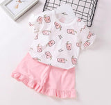 baby girls Summer tank outfits 6m 12m 2T 3T Toddler kids baby girls outfits cotton Tee+Shorts Pants clothes Set polka dot - ENSEIGNE DENIS