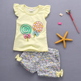 baby girls Summer tank outfits 6m 12m 2T 3T Toddler kids baby girls outfits cotton Tee+Shorts Pants clothes Set polka dot - ENSEIGNE DENIS