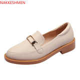 European and American fashion women's shoes retro loaferflate small leather shoes light-mouthed single shoes - ENSEIGNE DENIS