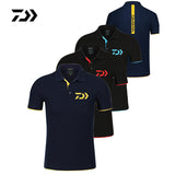 Daiwa Clothing Fishing Tshirt Men Breathable Quick Dry Fishing Clothes Outdoor Clothing Short Sleeve Sport Shirt Polo T-shirt - ENSEIGNE DENIS