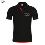 Daiwa Clothing Fishing Tshirt Men Breathable Quick Dry Fishing Clothes Outdoor Clothing Short Sleeve Sport Shirt Polo T-shirt - ENSEIGNE DENIS
