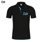Daiwa Clothing Fishing Tshirt Men Breathable Quick Dry Fishing Clothes Outdoor Clothing Short Sleeve Sport Shirt Polo T-shirt - ENSEIGNE DENIS