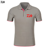 Daiwa Clothing Fishing Tshirt Men Breathable Quick Dry Fishing Clothes Outdoor Clothing Short Sleeve Sport Shirt Polo T-shirt - ENSEIGNE DENIS