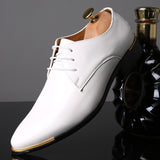 REETENE High Quality Patent Leather Men Shoes Men Wedding Oxford Shoes Lace-Up Office Suit Men'S Casual Shoes Man Dress Shoes - ENSEIGNE DENIS