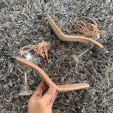 Summer High 10.5CM Heels Women Pumps Ankle Cross Strap Sandals Shoes Woman Ladies Peep Toe High Heels Dress Party Shoes Woman - ENSEIGNE DENIS