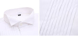White Men Tuxedo Shirt Regualr Fit Plus Size French Cufflinks Long Sleeve Luxury Wedding Party Male 6xl