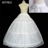 MYYBLE Free shipping High Quality White 3 Hoops Petticoat Crinoline Slip Underskirt For Wedding Dress Bridal Gown In Stock 2020