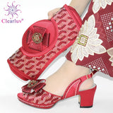 New African Shoes and Bag Set for Party Italian Women Shoes and Bag Set In Italy Nigerian Shoes and Matching Bags for Wedding - ENSEIGNE DENIS