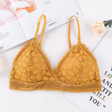 Women Lace Bra Sets Seamless Underwear Backless Vest Sexy Panties Padded Bralette Lingerie Ultrathin Briefs Female Intimates #F - ENSEIGNE DENIS