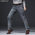 AIRGRACIAS Brand Jeans Retro Nostalgia Straight Denim Jeans Men Plus Size 28-40 Casual Men Long trousers - ENSEIGNE DENIS