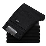 Men's Classic Black Jeans Elastic Slim Fit Denim Jean Trousers Male Plus Size 40 42 44 46 Business Casual Pants Brand - ENSEIGNE DENIS