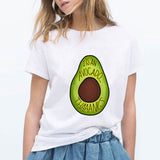 LUCKYROLL Avocado Cat Pattern T Shirt Women Harajuku Vegan Cute Tops Plus Size S-3XL T-shirt Tee Tops - ENSEIGNE DENIS