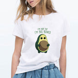 LUCKYROLL Avocado Cat Pattern T Shirt Women Harajuku Vegan Cute Tops Plus Size S-3XL T-shirt Tee Tops - ENSEIGNE DENIS
