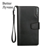 Baellerry Men Wallets Long Style High Quality Card Holder Male Purse Zipper Large Capacity Brand PU Leather Wallet For Men - ENSEIGNE DENIS
