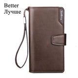 Baellerry Men Wallets Long Style High Quality Card Holder Male Purse Zipper Large Capacity Brand PU Leather Wallet For Men - ENSEIGNE DENIS