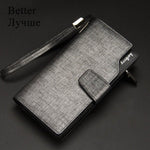 Baellerry Men Wallets Long Style High Quality Card Holder Male Purse Zipper Large Capacity Brand PU Leather Wallet For Men - ENSEIGNE DENIS