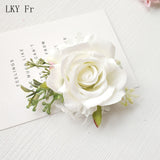 LKY Fr Boutonniere Flowers Corsage Pin Boutonniere Buttonhole Men Wedding Bracelet Bridesmaid Wedding Buttonhole Witness Corsage